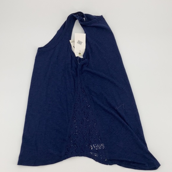 PJ Salvage Navy Lace Inset Tank Top NWT - Picture 12 of 12